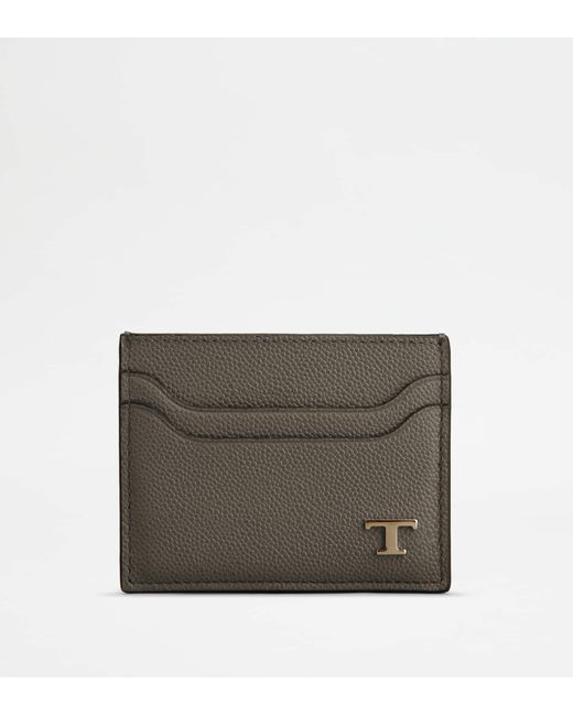 Tod's Gray Credit Card Holder for men
