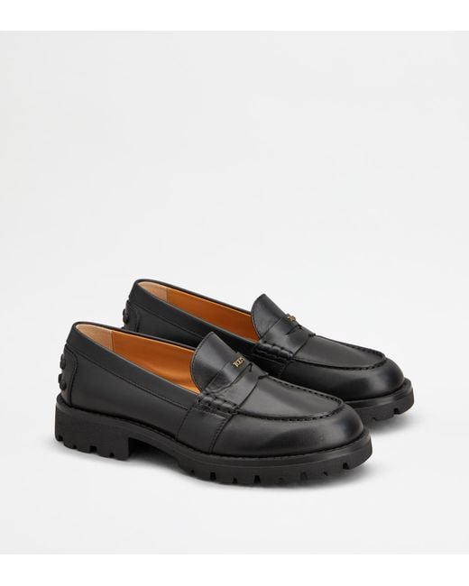 Tod's Black Loafers