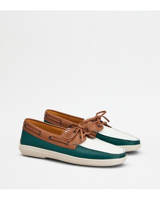 Tod's Green Boat Shoes for men