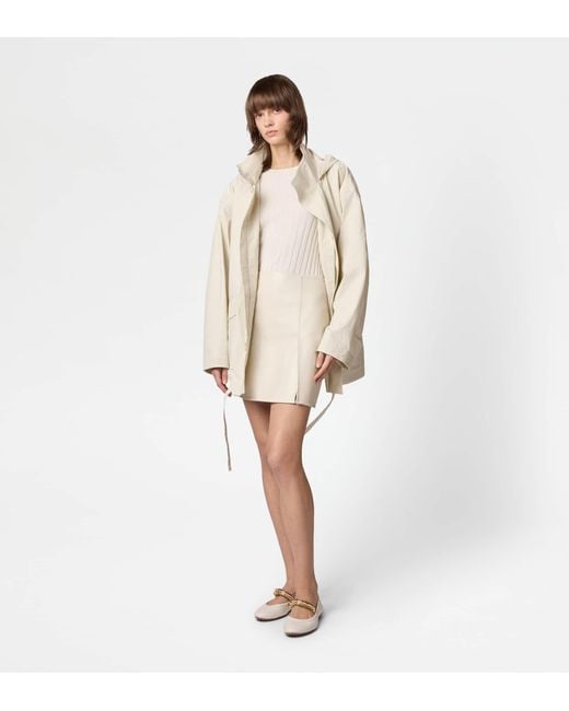 Tod's White Minirock Aus Leder
