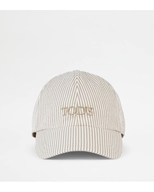 Cappello Con Visiera di Tod's in White da Uomo