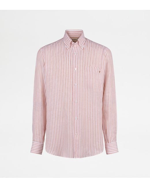 Tod's Pink Button Down Shirt for men