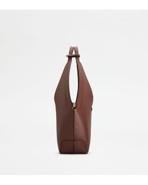 Di Bag Folio Sac Porté Épaule En Cuir Petit Tod's en coloris Brown