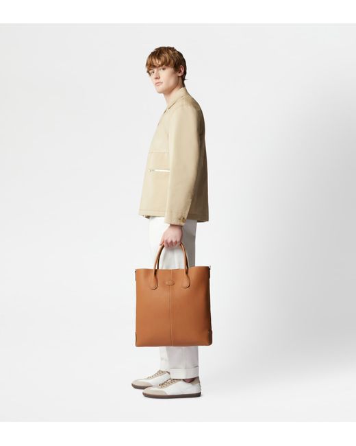 Tod's Brown Di Bag Tote Bag In Leather Medium for men