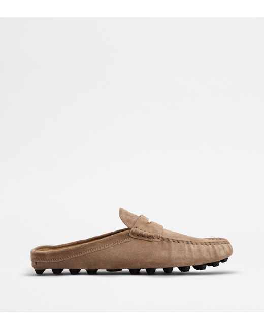 Tod's Brown Gommino Bubble Mule Loafers for men
