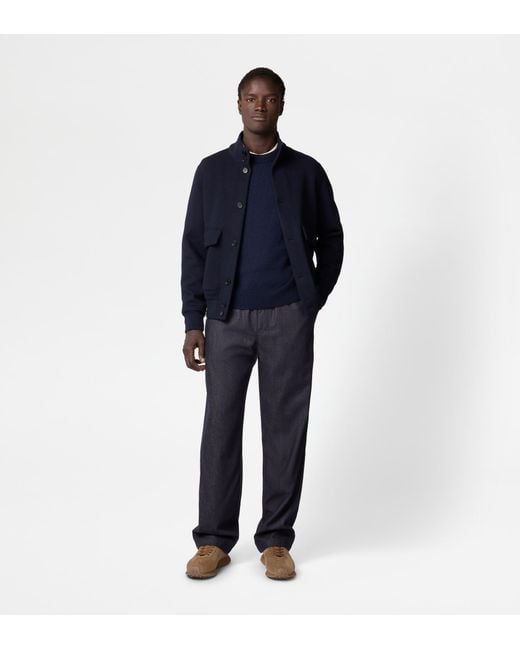 Tod's Blue Bomber Jacket for men