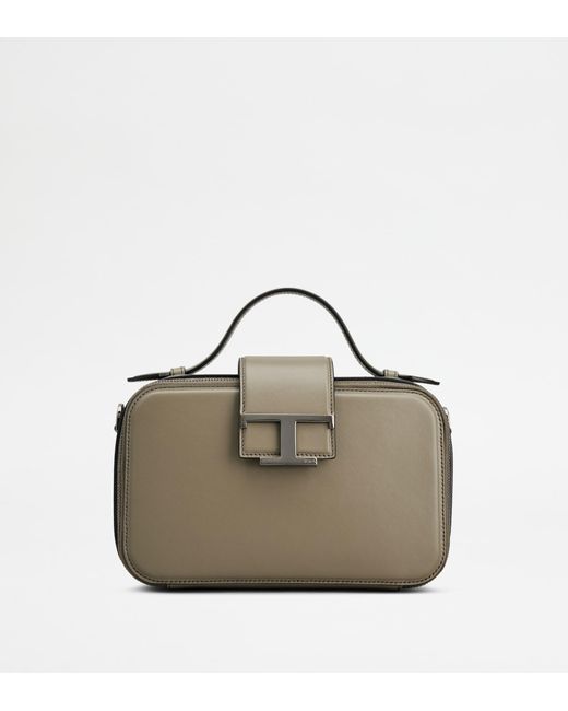 Tod's Natural Camera Bag In Leather Mini for men