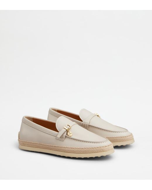 Tod's White Loafers
