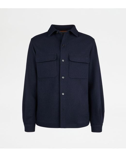 Tod's Blue Shirt Jacket for men