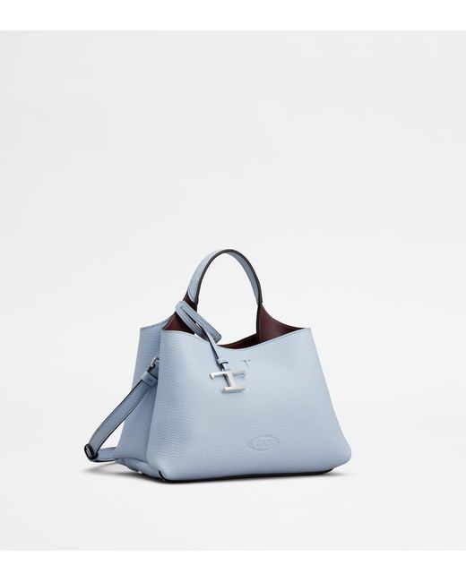 Tod's Blue Bag In Leather Micro