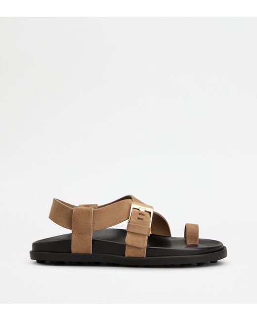 Tod's Brown Thong Sandals