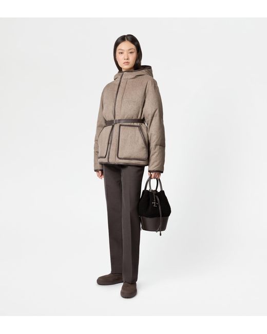 Tod's Natural Cashmere Blend Padded Jacket
