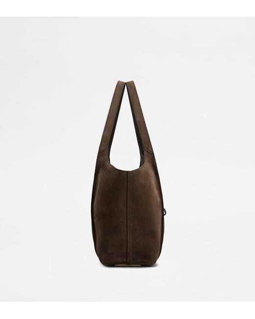 Tod's Brown T Timeless Shopping Bag