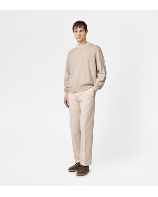 Tod's White Round-Neck Jumper for men