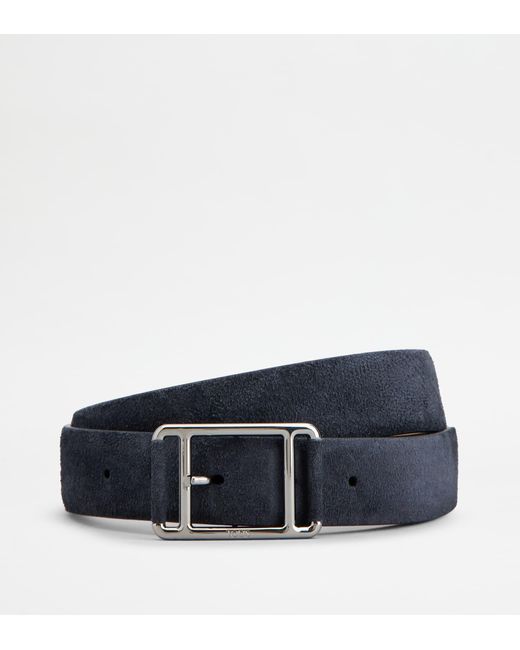 Tod's Blue Belt In Leather for men