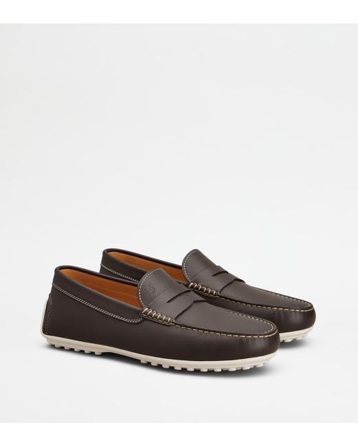 Tod's Brown City Gommino Loafers for men