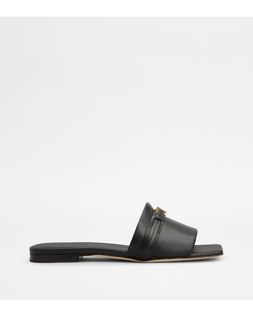 Tod's Black Sandals