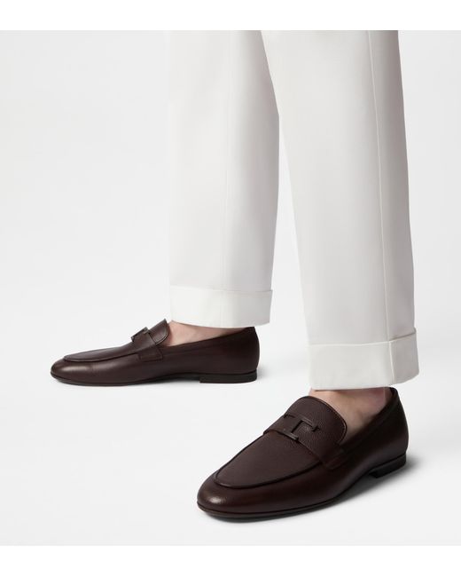 Tod's Multicolor T Timeless Loafers In Leather for men