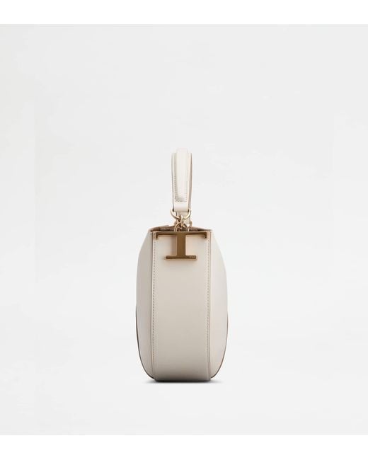 Tod's White Hobo-Tasche T Case aus Leder Mini