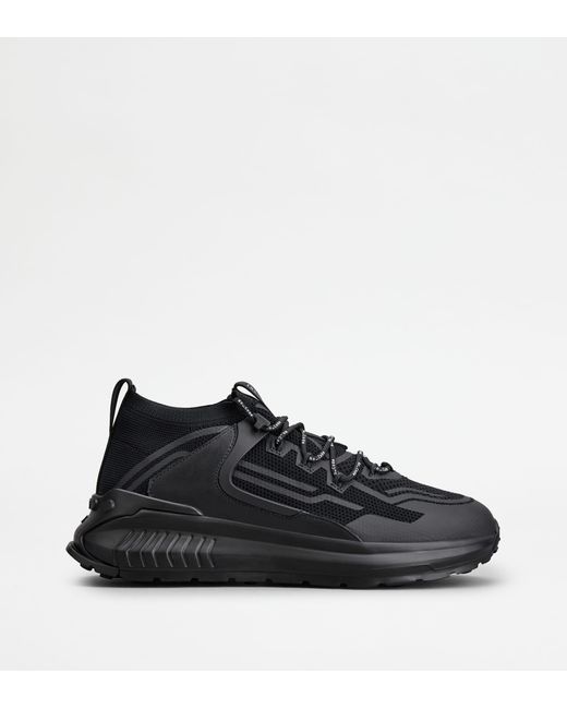 Tod's Black No_code J In Technical Fabric And Leather for men