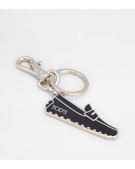 Tod's White Gommino Key Holder for men