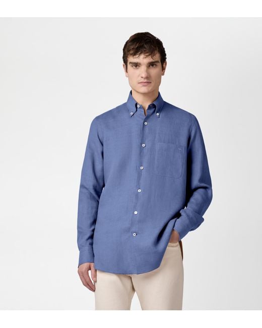 Camicia Button Down di Tod's in Blue da Uomo