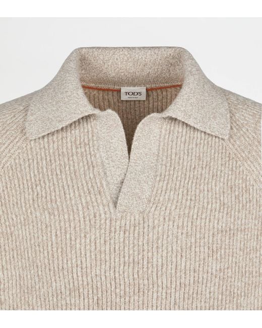 Tod's White Cashmere Blend Pullover for men
