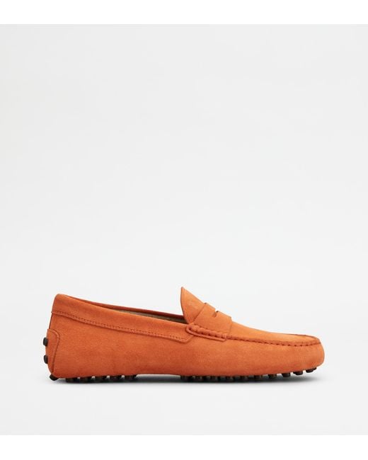 Tod's Orange Gommino Driving Shoes for men