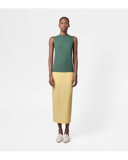 Tod's Yellow Midi Skirt
