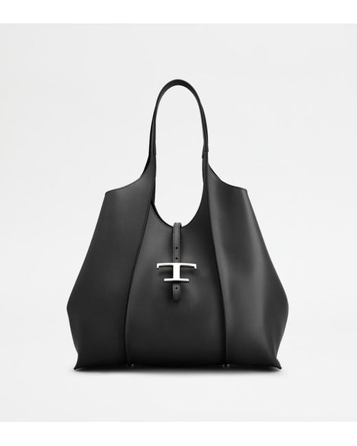 Tod's Black T Timeless Shopping Bag