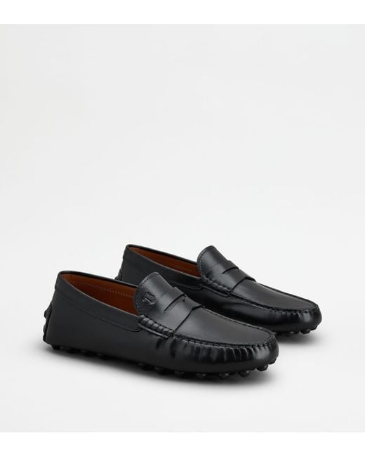 Tod's Black Gommino Bubble Loafers for men