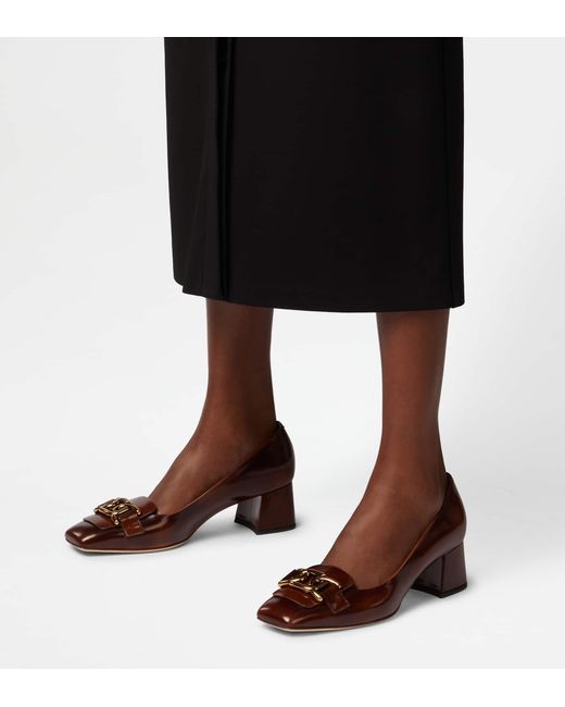 Tod's Brown Kate Pumps In Leather