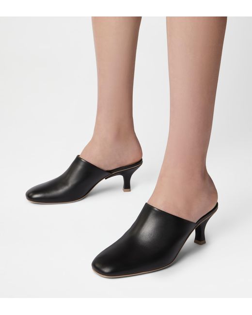 Tod's Black Mules In Leather
