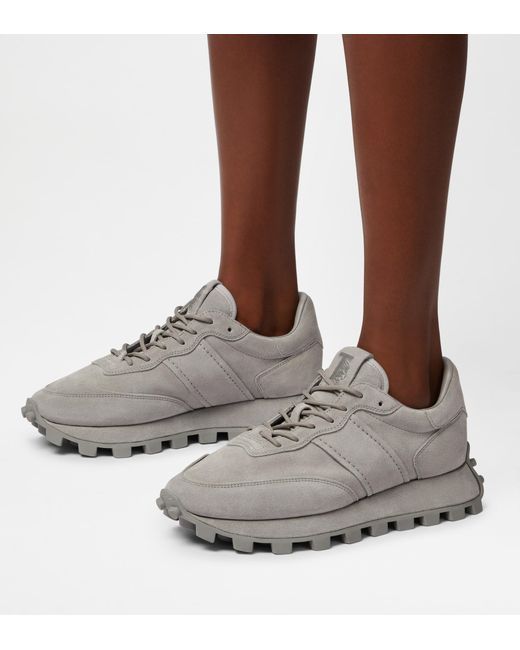 Tod's Gray Sneakers 1t In Suede