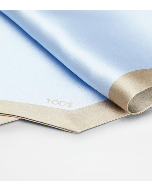 Tod's Blue Stole In Silk