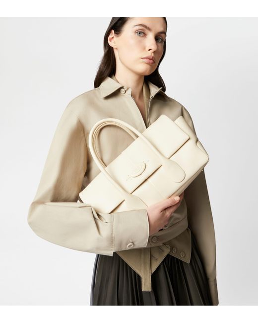 Tod's White Di Bag Reverse Flap In Leather Small