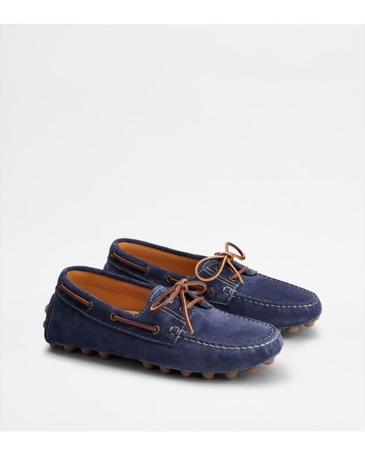 Tod's Blue Boat Gommino Bubble Loafers for men