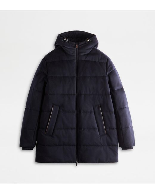 Tod's Blue Quilted Caban for men