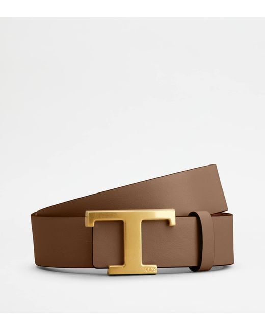 Tod's Natural T Timeless Reversible Belt