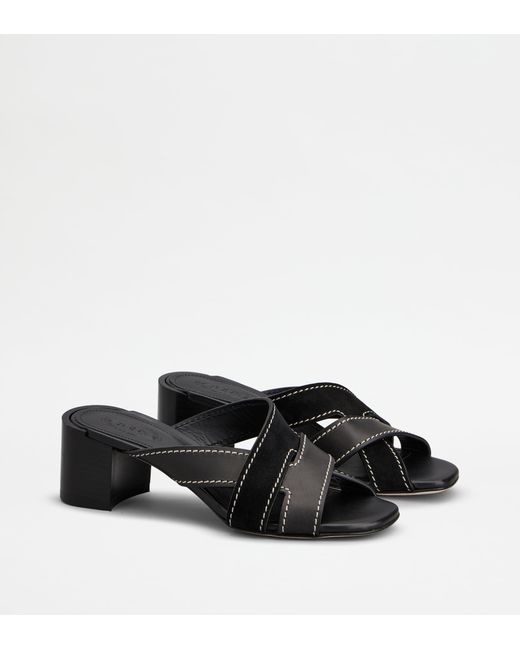 Tod's Black Sandals