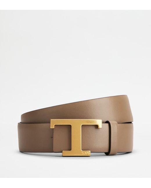 Tod's Black T Timeless Reversible Belt