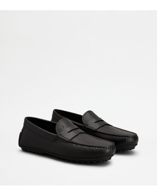 Tod's Black City Gommino Loafers for men
