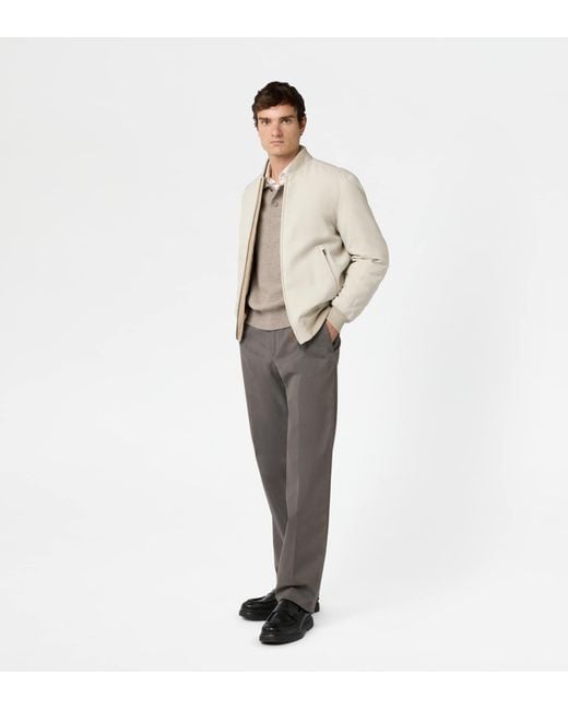 Tod's White Brera Bomber Jacket for men