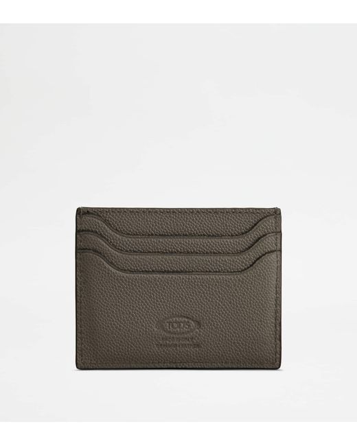 Tod's Gray Credit Card Holder for men