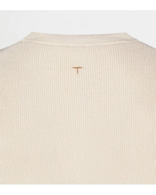Tod's White Round-Neck Pullover for men