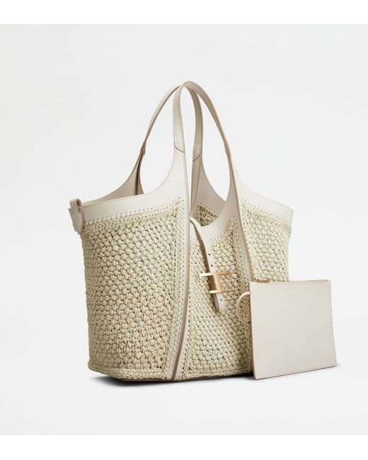 Tod's Natural T Timeless Shopping Bag