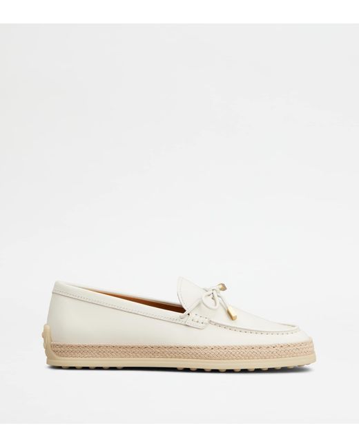 Tod's White Loafers
