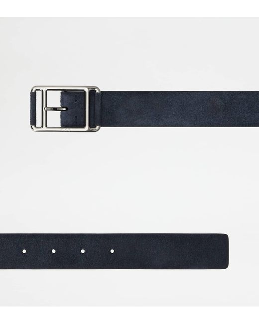 Tod's Blue Belt In Leather for men