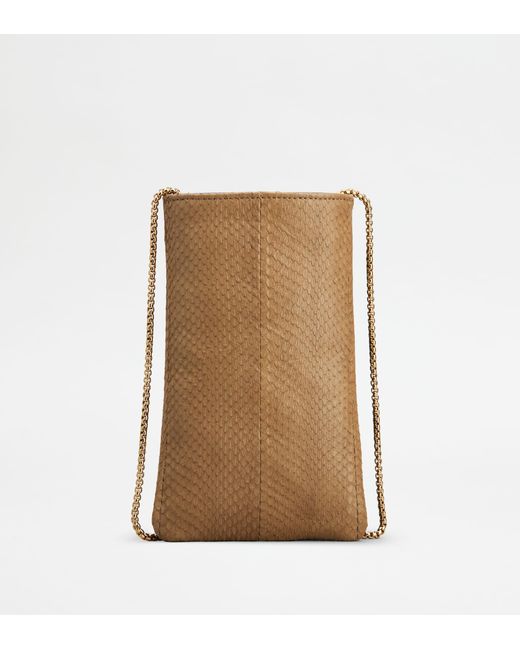 Tod's Brown Phone Holder