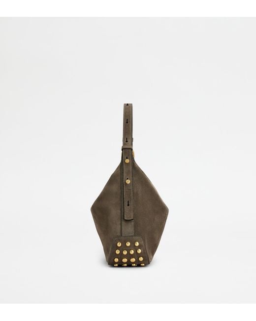 Tod's Brown Metal Dots Mini Bag